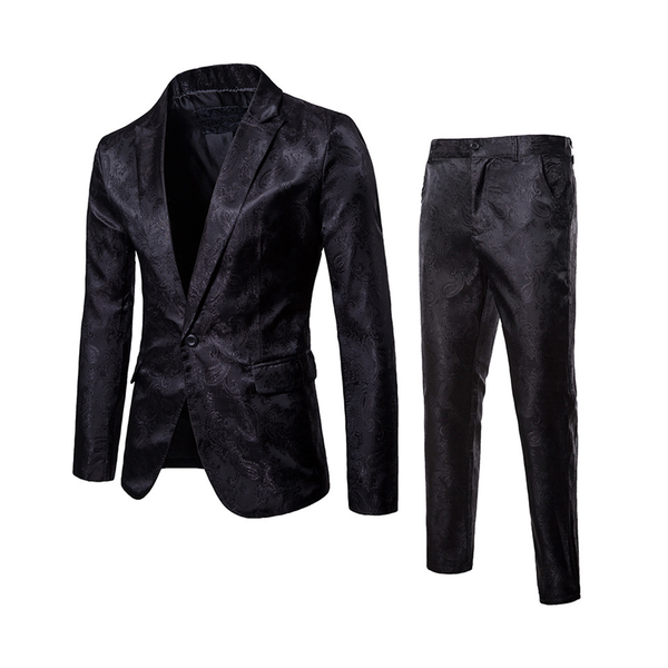 Men's 2 Piece Suit Jacket &amp; Trousers Set Slim