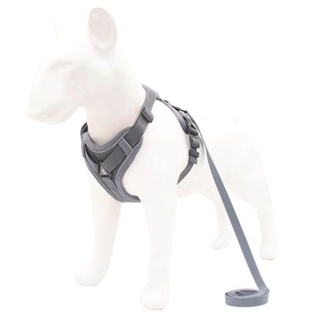 Dog Harness Cat Harness & Leash Adjustable Small Breed Grey Gift Star Image
