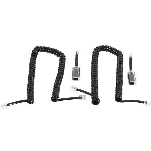 Telephone Cord Detangler, 2 Pack Black 1.1 Ft Coiled 2 Pack Black
