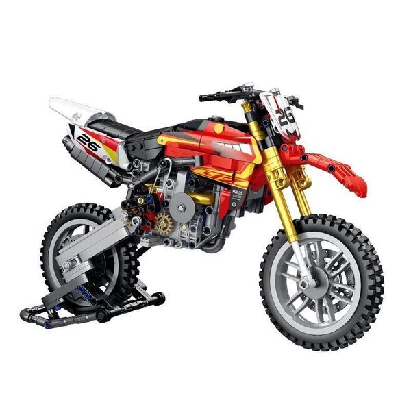 Panlos 1/8 Yamaha YZ450 Motorcycle Building Blocks (735 Piece) - 46cm Long
