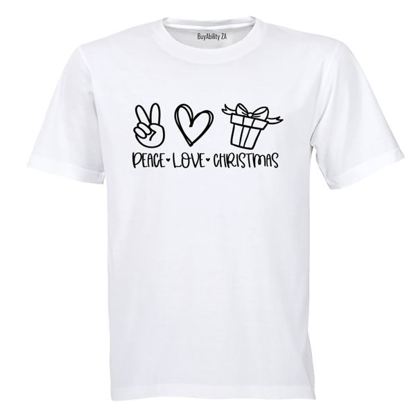 Peace. Love. Christmas Present - Adults - T-Shirt