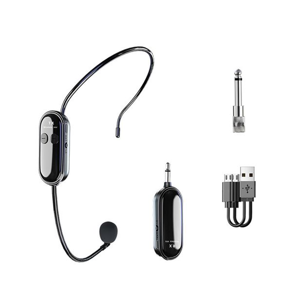 2 4G Wireless Microphone Headset Long Range 30M For Voice Amplifiers