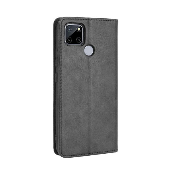 Flip Cover Compatible With Oppo A15 Magnetic Buckle Retro Leather Case