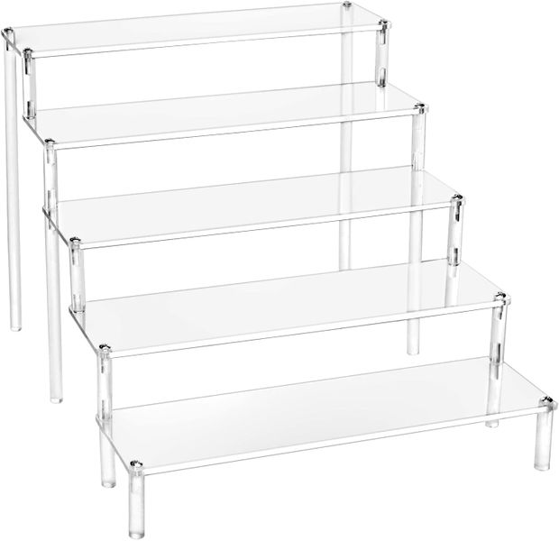 5 Tier Acrylic Display Stand - Perfume, Skincare &amp; Cosmetics Organizer