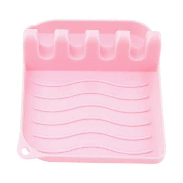 Heat-Resistant Non-Slip Utensil Holder - Pink