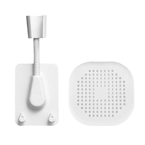 Shower Flow Duo: Dual Silicone Drain Filter &amp; Swivel Shower Hose Holder