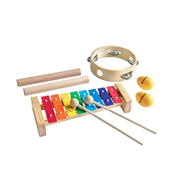 Musical Instrument Gift Set with Xylophone & Tambourine - 8pc