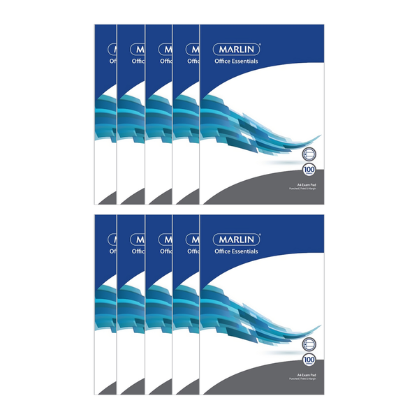 Marlin Exam Pads - 100 Sheets - Pack of 10