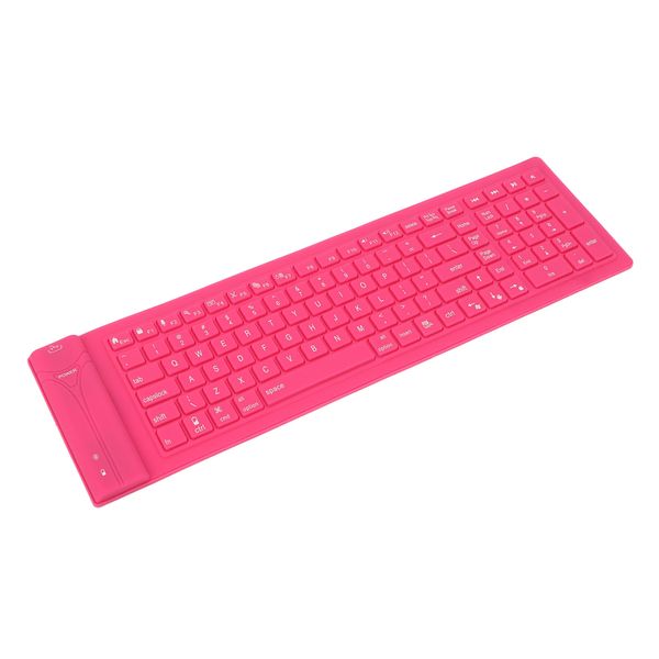 Foldable Silicone Keyboard (Pink)