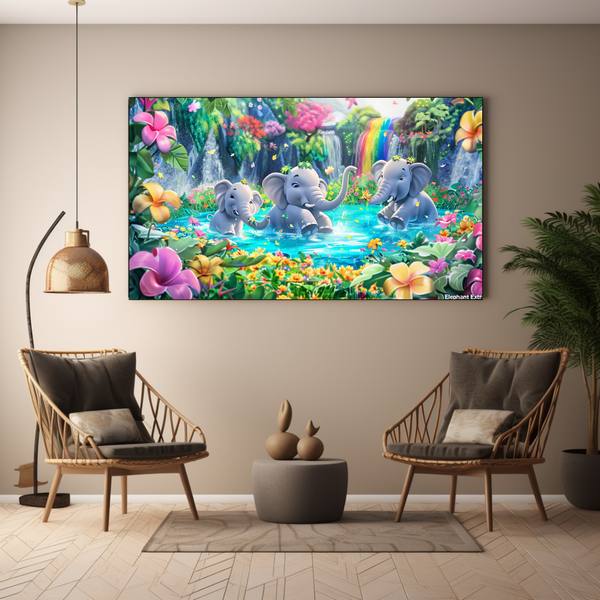 Canvas Wall Art - Elephant Extravaganza - BK0063