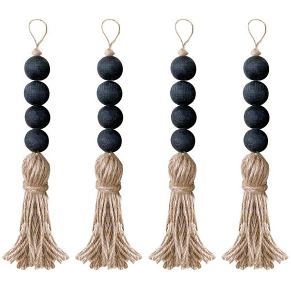 Closet Art Craft Farmhouse Rustic Wood Bead Garland Home Decor