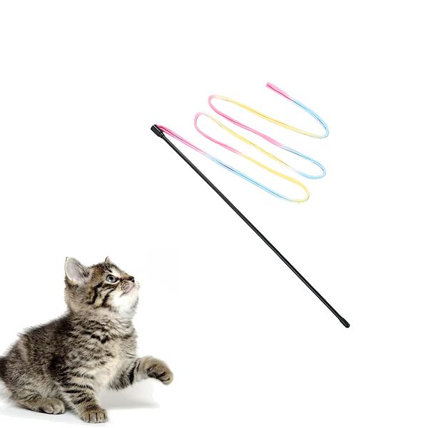 Aus Pets Interactive Cat Rainbow Wand Toy Rod Sturdy And Durable