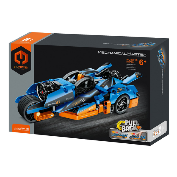 Pull-back Racing Motorcycle Construction Set - 202 pieces, by iM.Master