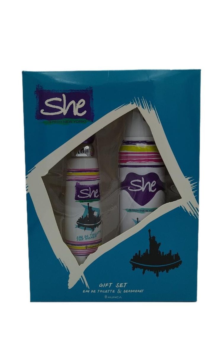 She Is From New York EDT and Deodorant Gift Set for Woman Buy Online