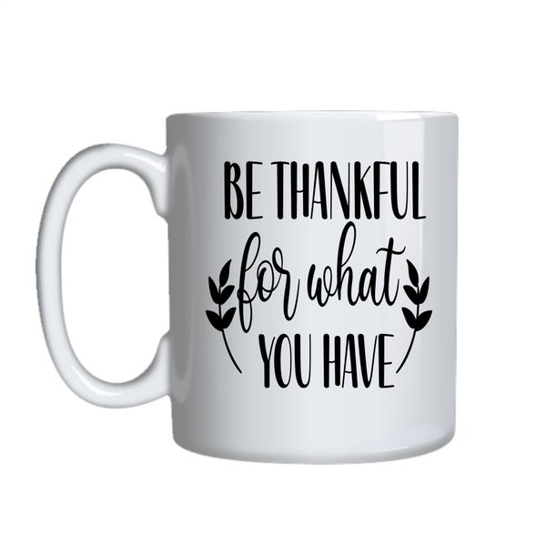 Thankful Coffee Mugs Trendy Motivational Graphic Cup Design Present 043