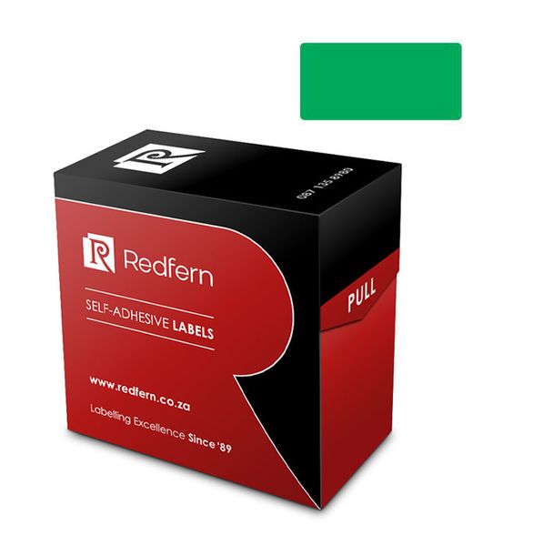 Redfern 19mm x 25mm Color Code Labels -Green 5's