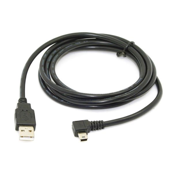 1.8m 5pin 90 Degree Left Angled to USB 2.0 Male Cable Black Color