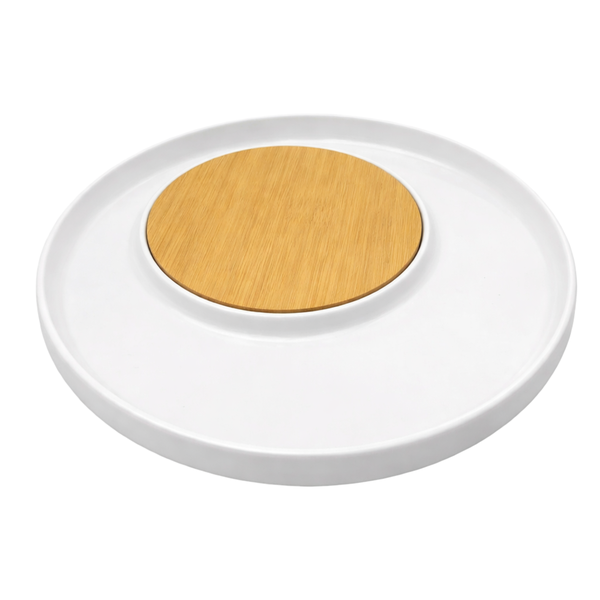 Bamboo Serving Set - 1 Plate + 32cm Tray