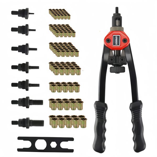 Dual Handle Rivet Nut Gun M3-M12 with Chrome Molybdenum Steel Heads