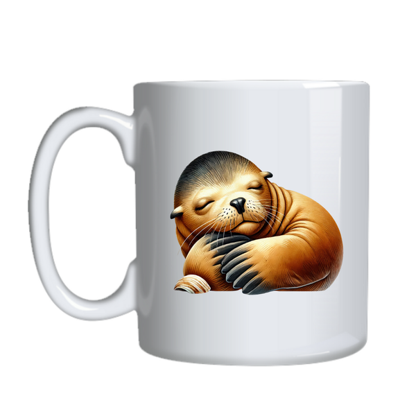 Sleeping Sea Seal Ocean Ideal Birthday Christmas Gift Mug Cup 402
