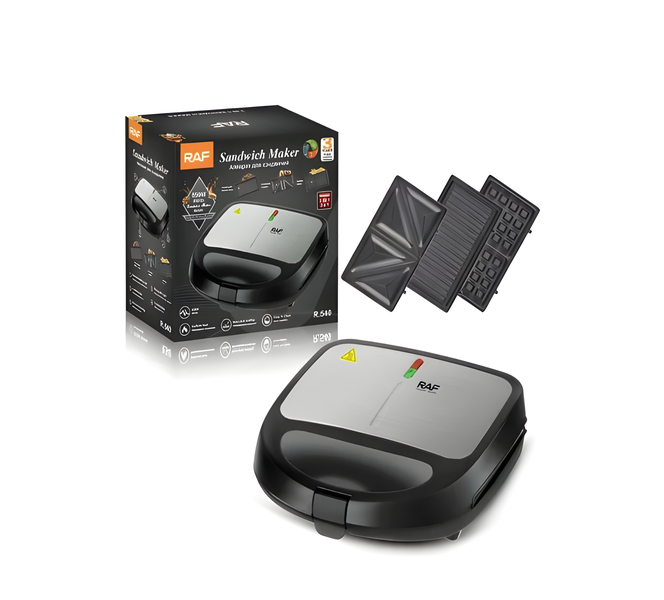 3 In 1 850W Non-Stick Coating Sandwich Maker - Grill - Waffle maker