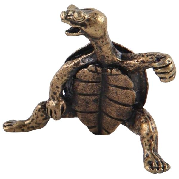 Turtle-Shaped Incense Stick Holder - Brown