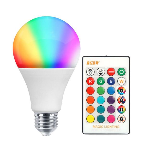 Gadget Boost RGB LED E27 Bulb With Remote Control 10W - Pack of 2
