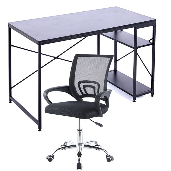 MUSKETEERS High Quality Computer Work Desk &amp; Office Chair Set