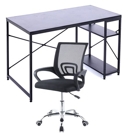 Computer Work Desk & Office Chair Set Image