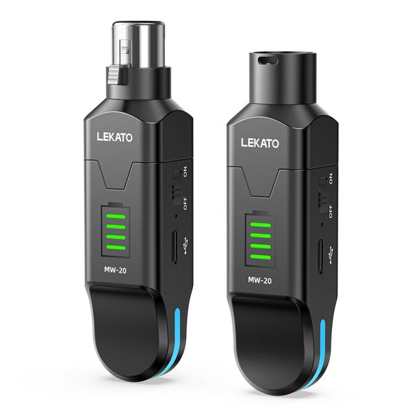 LEKATO Wireless XLR Transmitter Receiver for Dynamic Mic PA Audio Mixer
