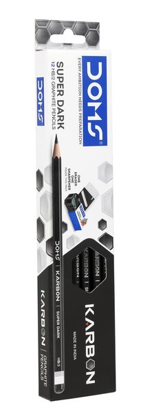 Doms Karbon Hb Super Dark Pencil 12 Pc + Eras-Ner