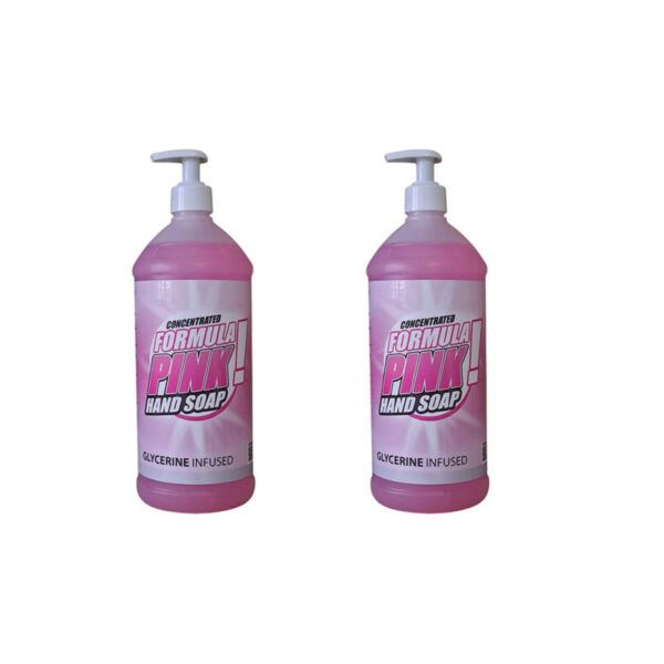 FORMULA PINK Liquid Hand Soap Pump 1 Litre ( 2 Pack )