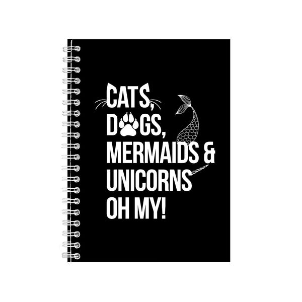 Cats Dogs Mermaids Unicorns Notebook Gift Idea Notepad Pad 27