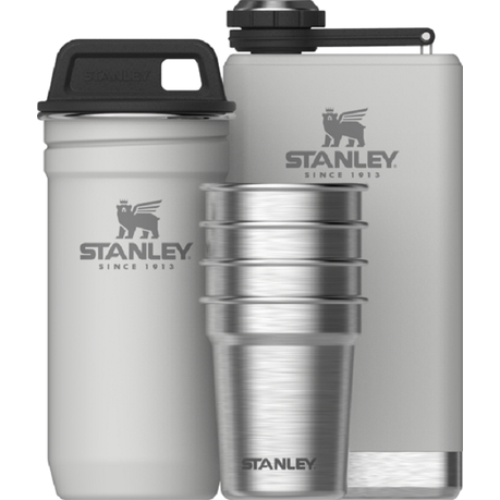 Stanley Adventure Pre-Party Shotglass & Flask Set Hammertone Green