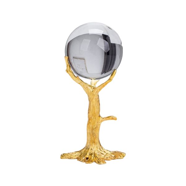 Gold PeModern Luxury Crystal Ball On Tree Pedestal BJ292-01/02