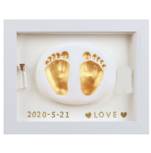 Baby Hand &amp; Footprint Keepsake Frame Kit for Newborn