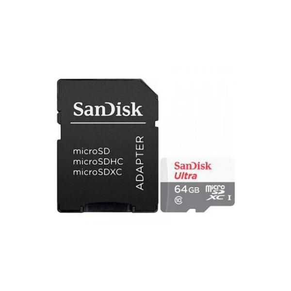 SanDisk 64GB 100MB/s Ultra Micro SDXC + SD Adapter C10