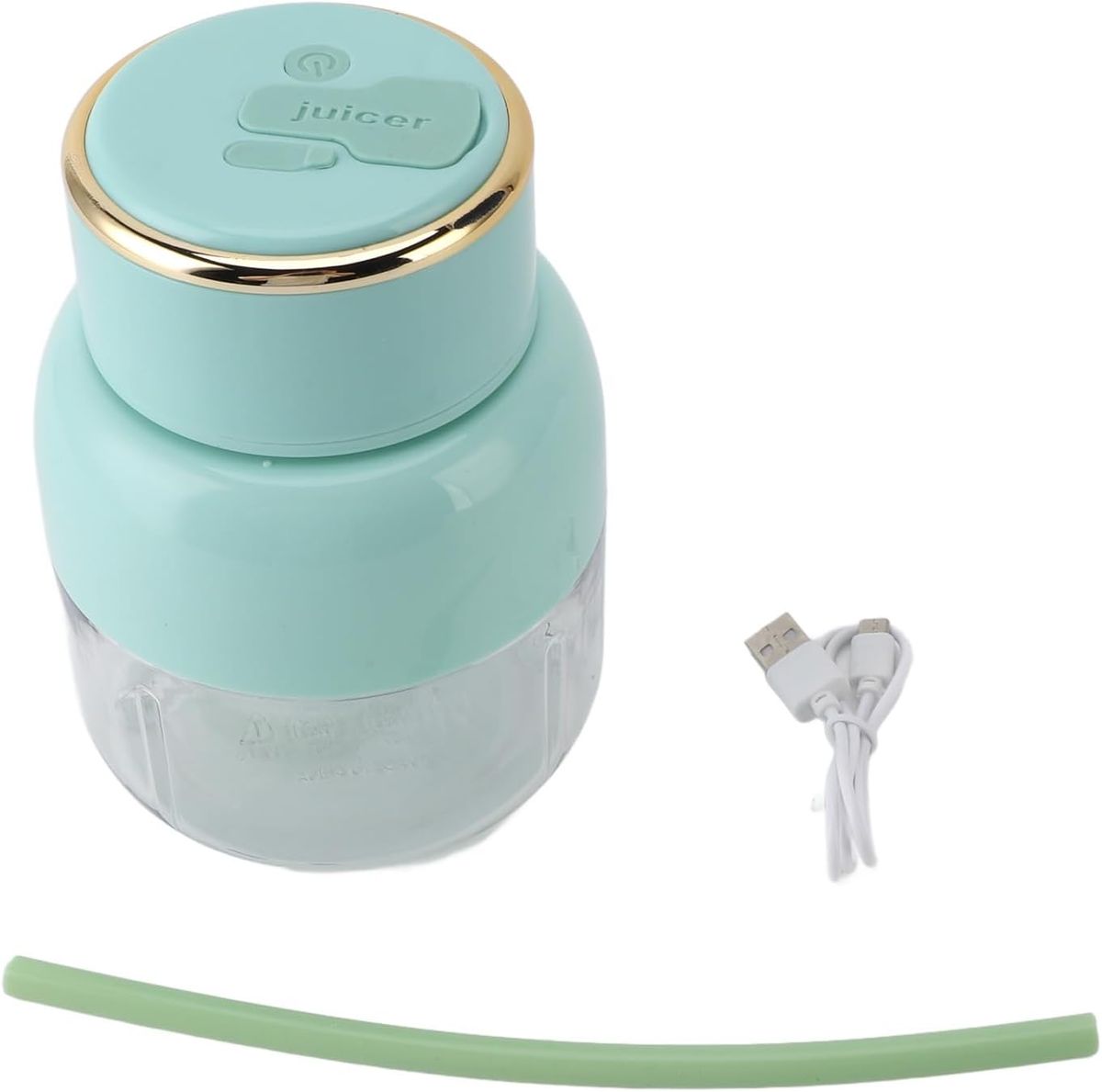 Portable and Rechargable Battery Juice Blender with Silicone Straw