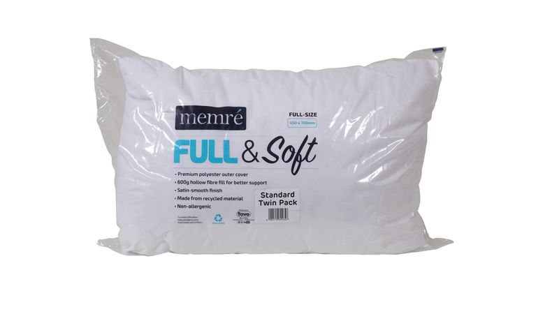 Memre Full &amp; Soft Standard Twin Pack Pillow