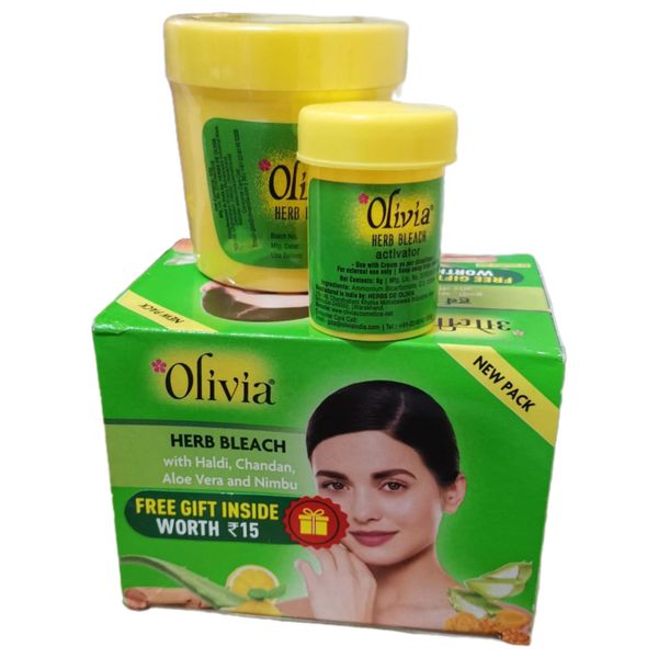 Olivia Herb Bleach Cream With Haldi Chandan &amp; Aloe Vera 60g