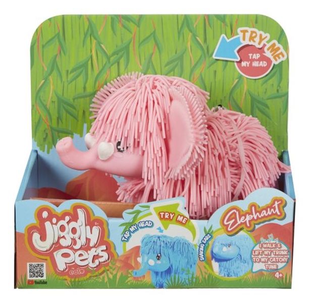 Jiggly Pets - Walking Elephant - Pink