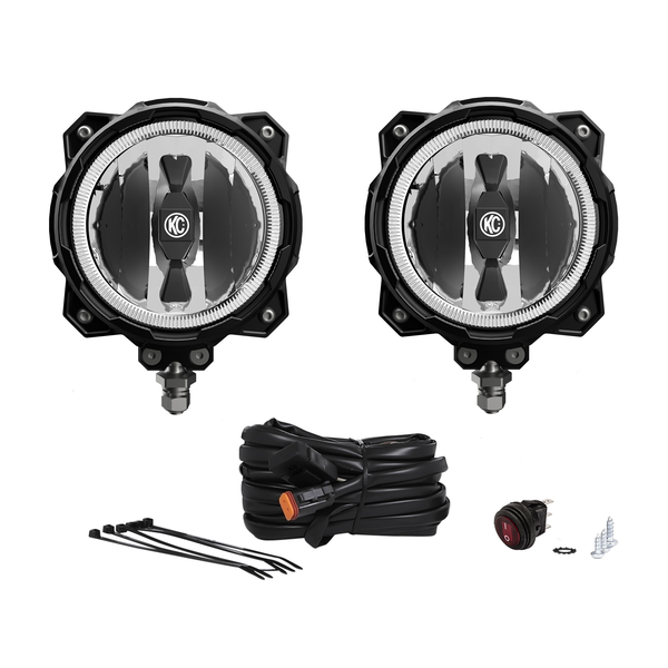 KC HiLiTES Gravity Pro6 LED 4x4 Spot Light Set | Off-Road Driving