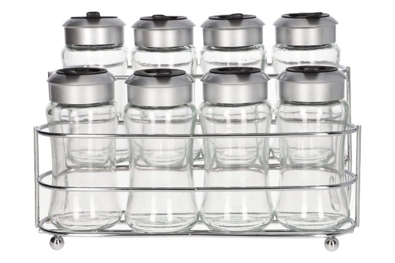 Danny home 8 Seasoning Bottle Set With Stand Spice Dispenser - 100ml