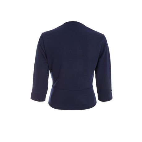 Ladies navy clearance cropped jacket