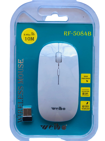 Weibo RF-5084B Ultra Slim PC's Wireless Mouse , 2.4 GHz USB Nano Receiver