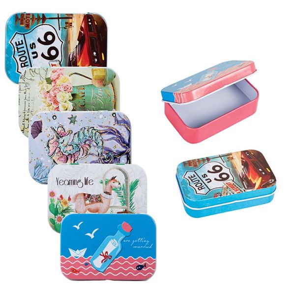Storage Tin Rectangular 9x6x2cm (7 Pack)