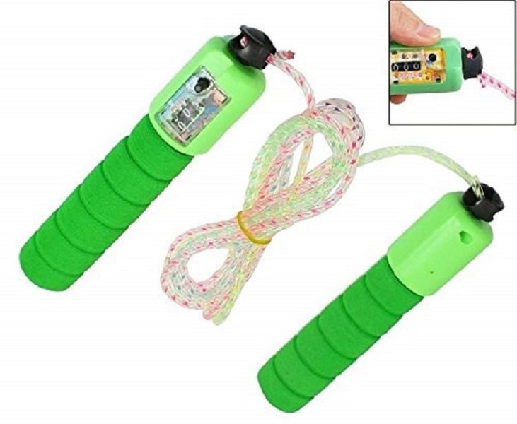 Digital Skipping Rope With Built-in Counter - Green