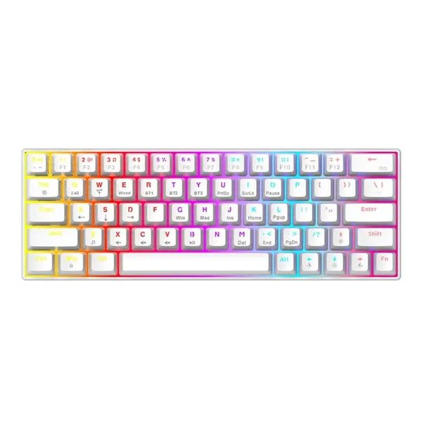 T-wolf T60 USB Wired Gaming Keyboard RGB Mechanical Gaming Keyboard White