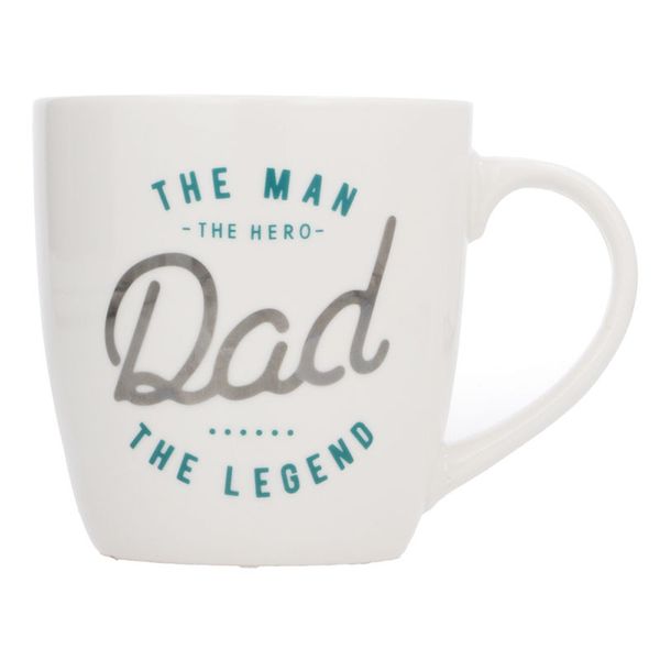 White Coffee Mug Dad The Legend Fathers Day Cup Gift 450ml