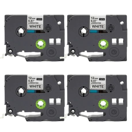 4 Pack TZ-231 Label Tape Cartridge Black On White for Brother Label Maker Image
